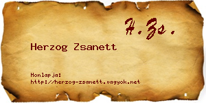 Herzog Zsanett névjegykártya